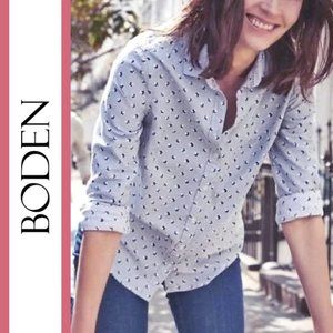 Boden | 'Relaxed Weekend' Printed Cotton Flannel Shirt